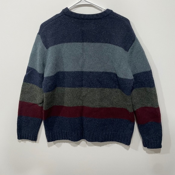 American Eagle Outfitters Mens Striped Lambswool Sweater Size L Vintage - Picture 7 of 8